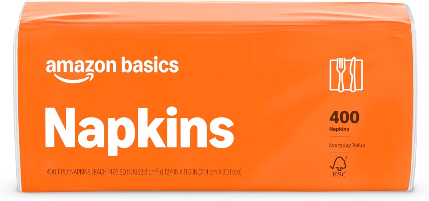 Amazon Basics Everyday Paper Napkins 400 count - Image 1 of 6