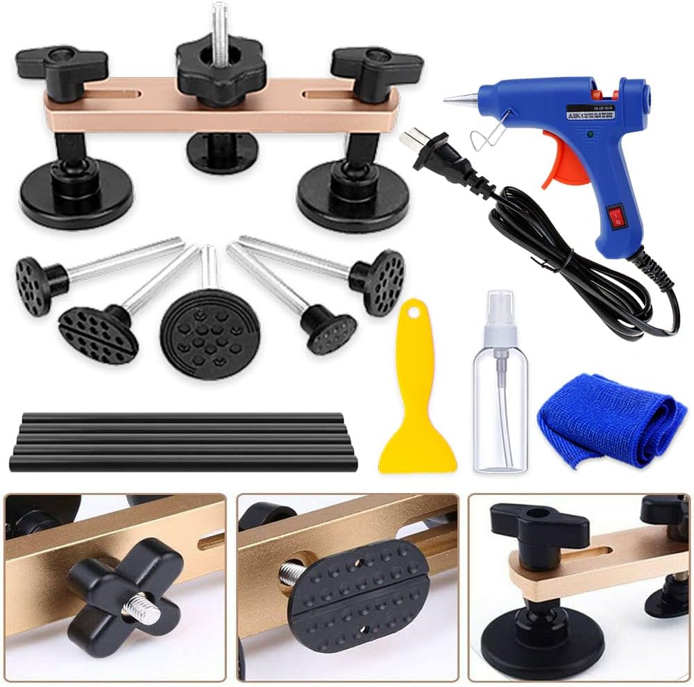 Dent Puller Bridge Dent Repair Tools Kit Paintless Dent Repair Remover for Auto Body Motorcycle Refrigerator Washing Machine