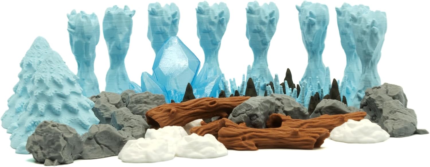 Full Scenery Pack for Frosthaven - 156 Terrain Pieces. Board Game Upgrade Accessory Set