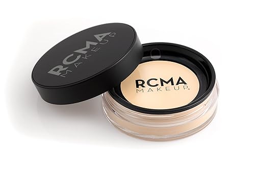 RCMA Makeup Premiere - Polvo suelto ámbar, sin talco, desenfoque, control de aceite, sin flashback, vegano y libre de crueldad, 0.5 onzas