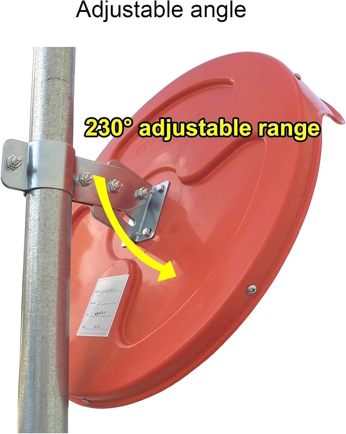 18"/22"/24"/30"/32"/ 39" Acrylic Convex Mirror Corner Securityblind Spot Mirror Adjustable Wide Angle View Indoor Security Mirror Outdoor Adjustable Bracket for Warehouse Driveways(22in)