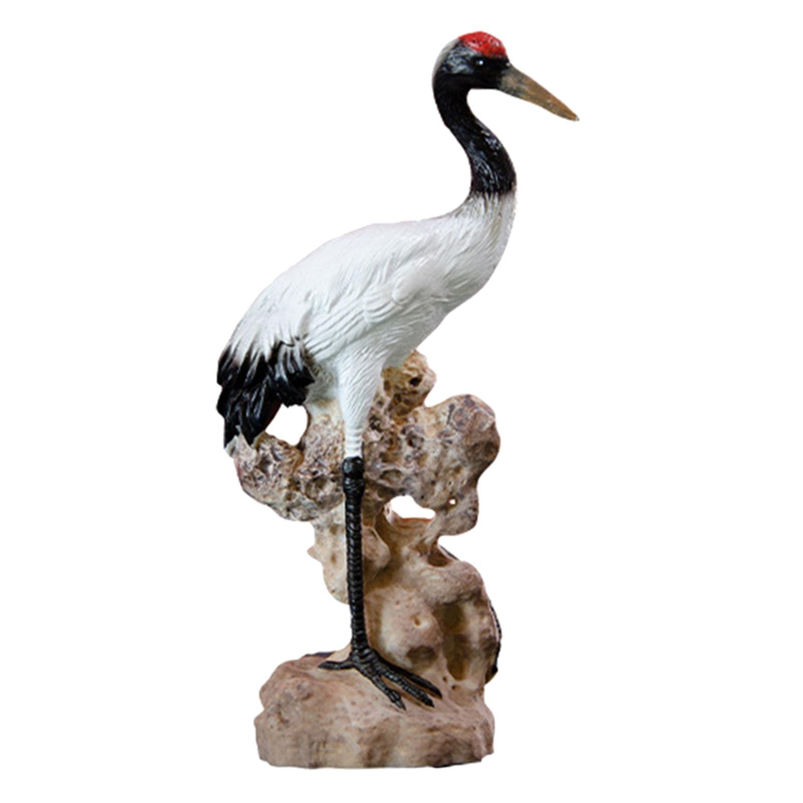 statue crane chic gift collectibles for balcony bonsai resin gaze