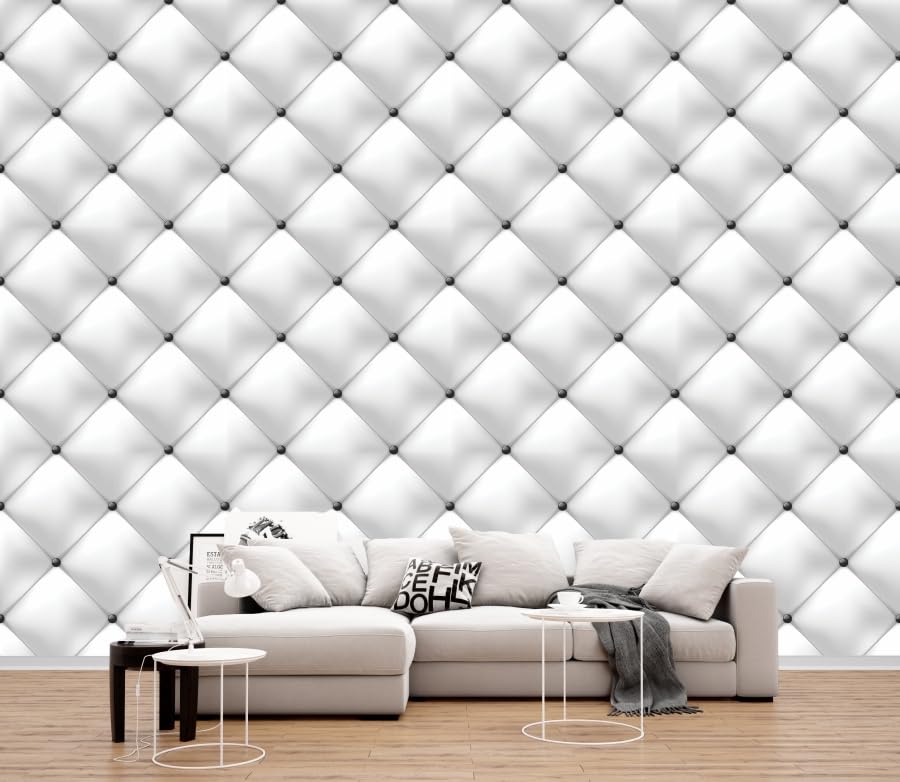 Image of Self-Adhesive 3D Decorative Abstract Wallpaper Specific Product for Bedroom, Living Room, Kids Room, Play Room, Office Wallpaper for Home Decor, Size (16x48 Inches Each White Strip)