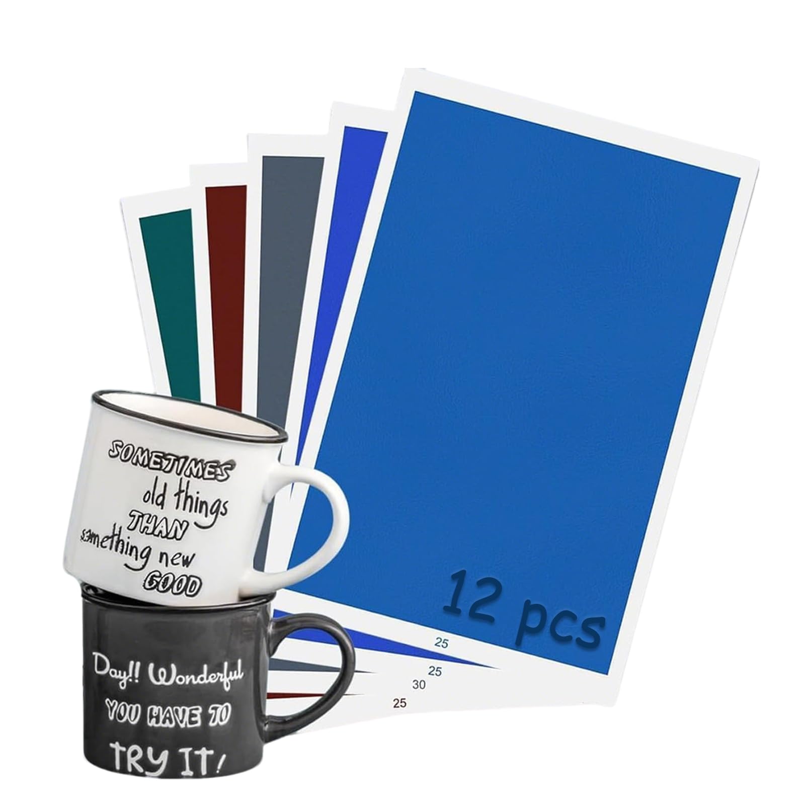 ATOMSTACK Laser Engraving and Marking Paper, 12 Pieces Marking Paper Laser Engraving Paper for Fibreglass Marking and Engraving, Laser Engraving on Metal, Ceramic, 27 x 39 cm