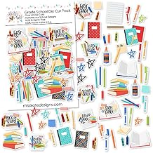 Paper Die Cuts - Grade School - Over 60 Cardstock Scrapbook Die Cuts - by Miss Kate Cuttables