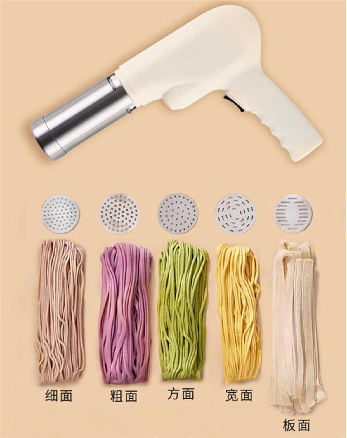 Noodle Machine, Electric Noodle Machine Household Pasta Making Tool Noodles Press Stainless Steel Homemade Spaghetti Ramen
