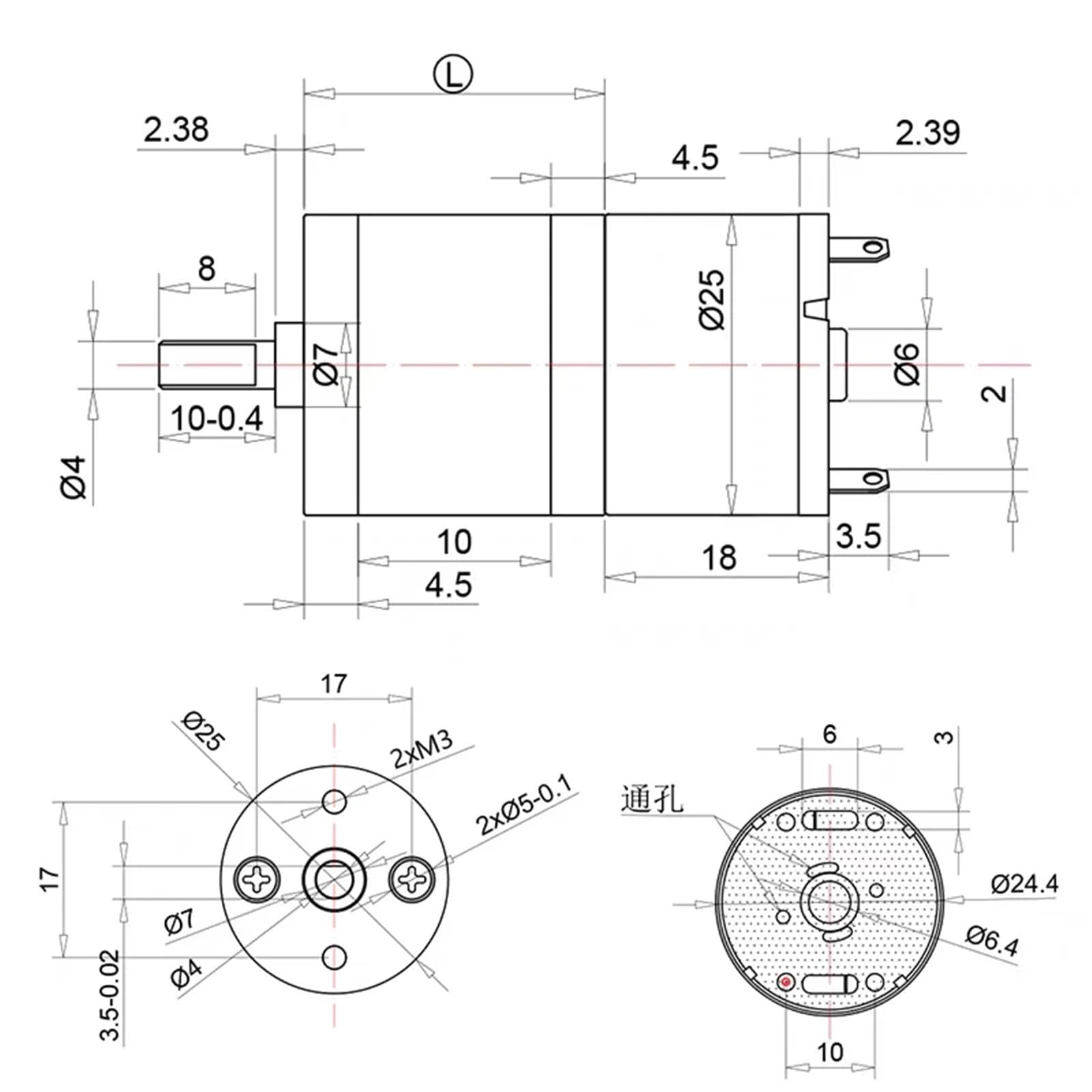 1 x dwustronny silnik z przekładnią DC, JGA25-310, 6 V, 12 V, mikrosilnik o wysokim momencie obrotowym (silnik x wspornik, 12 V18 obr./min, 6V)