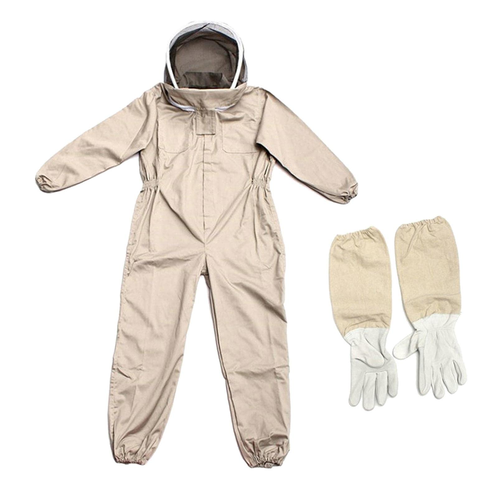 Traje de Cuidador Ventilado de Calidad con Capucha Redonda, Adecuado para Cuidadores Principiantes Y Profesionales, Café, XXL