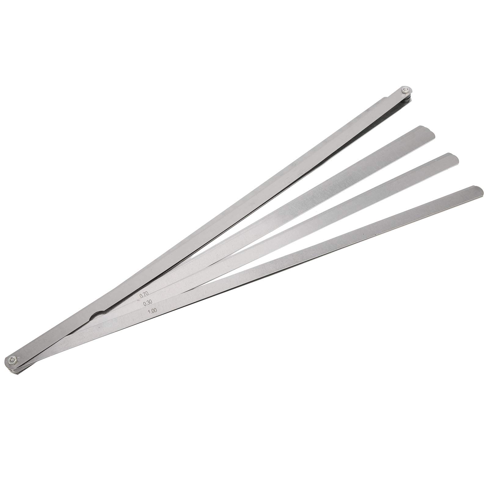 Set di spessimetri professionali in acciaio inossidabile con 20 lame, strumento di misurazione dello spessore metrico, lunghezza 500 mm, per riparazioni automobilistiche e i