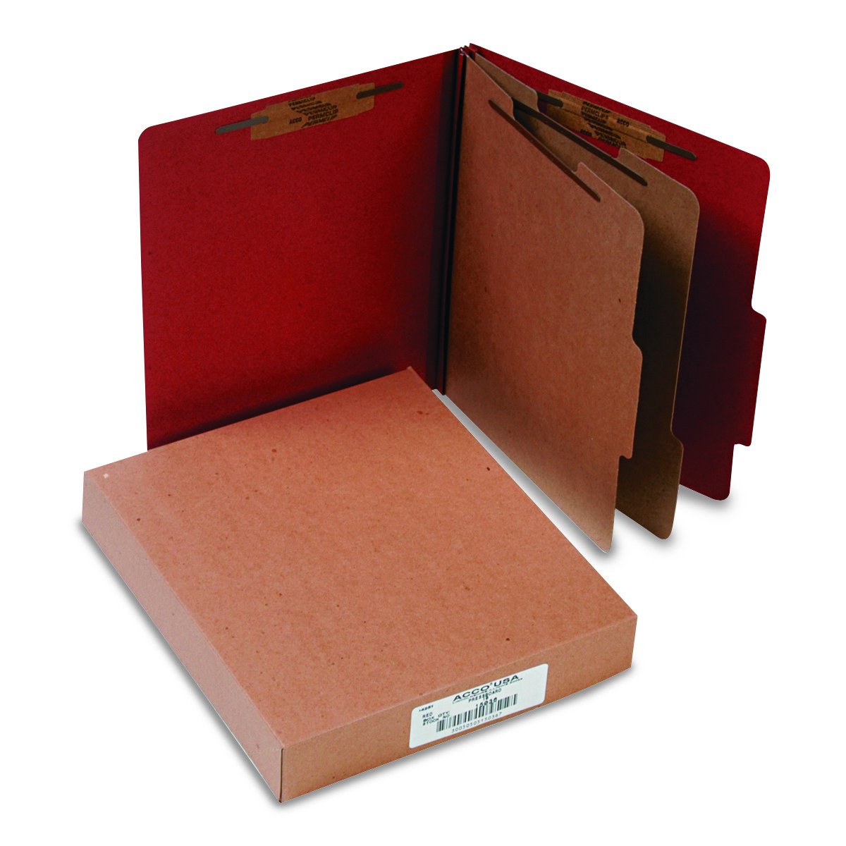 Acco ACC16044 Pressboard 25-Point Classification Folders, Lgl, 4-Section