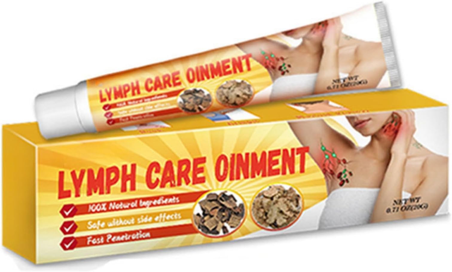 Lymph Care Ointment 20g, Lymphatic System Support, Lymph Node Repair, Provides Nourishment, Supports Detoxification, Soothing and Easy to Apply, Promotes Circulation, Hydrating & Moisturizing