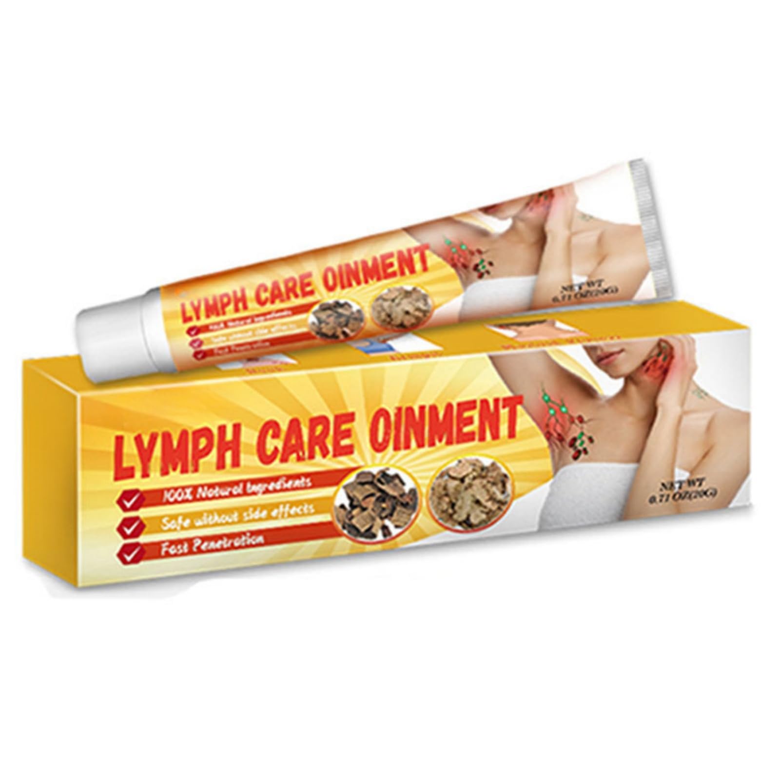 Lymph Care Ointment 20g, Lymphatic System Support, Lymph Node Repair, Provides Nourishment, Supports Detoxification, Soothing and Easy to Apply, Promotes Circulation, Hydrating & Moisturizing