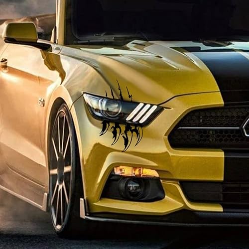 Miniatura 6 de JSCARLIFE 2 calcomanías de garra afilada, calcomanías de vinilo para capó de automóvil, camión, SUV, ventana, decoración interior y exterior (12.6 x