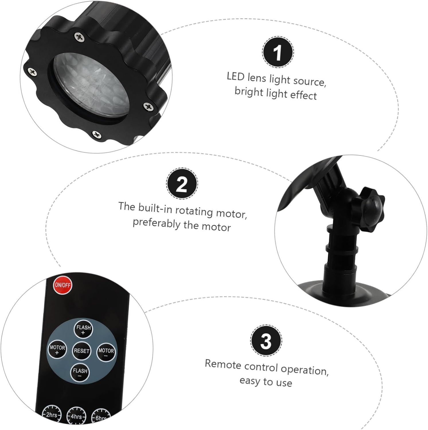 1Pc Christmas Snowflake Atmosphere LED Projector Light Outdoor Decorative Xmas Pattern Lamp for Party Gatherings and Home Ambiance