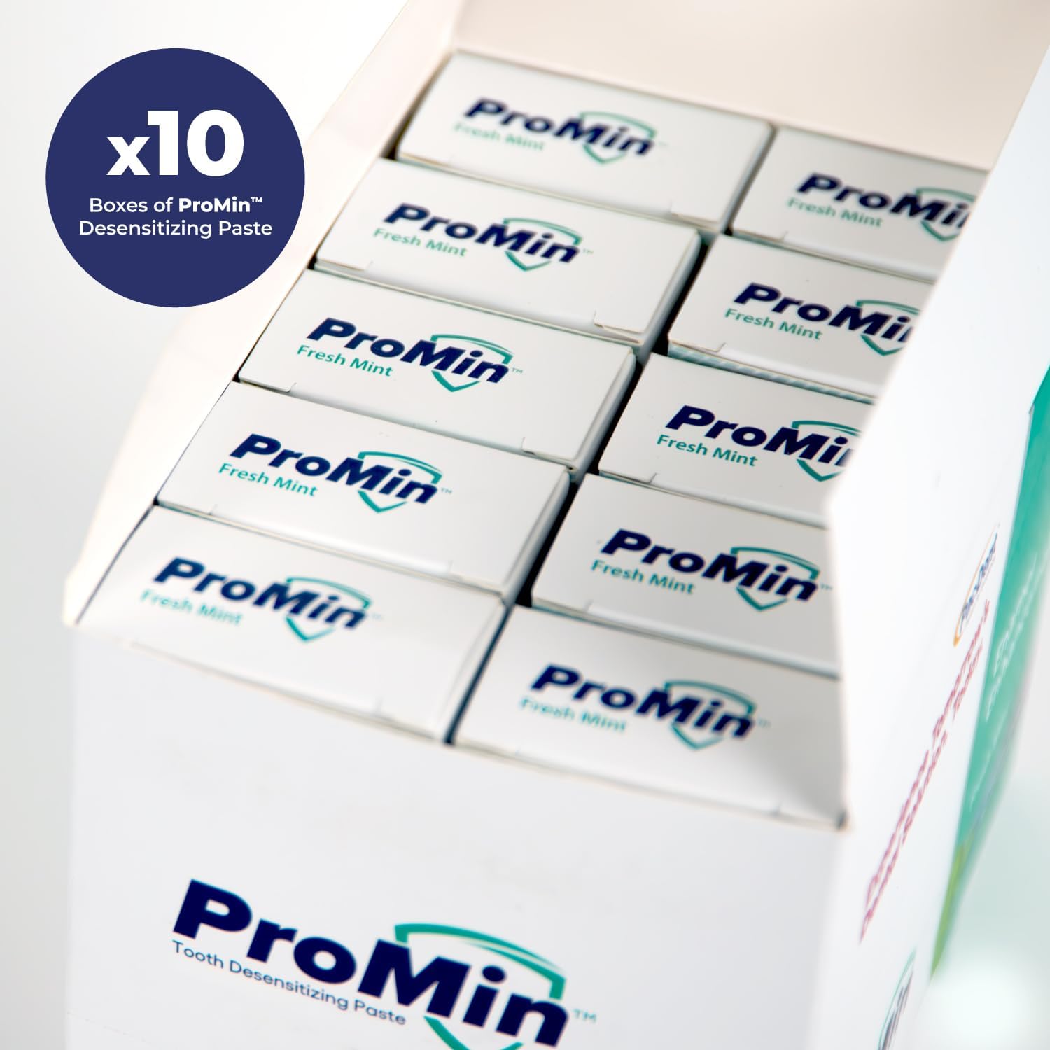 Pac-Dent ProMin Fluoride-Free Tooth Desensitizing Paste with CPIC Technology - Reduces Sensitivity via Remineralization & Dentinal Tubule Occlusion, 25g Tube, 2 Tubes/Box, 10 Boxes/Case