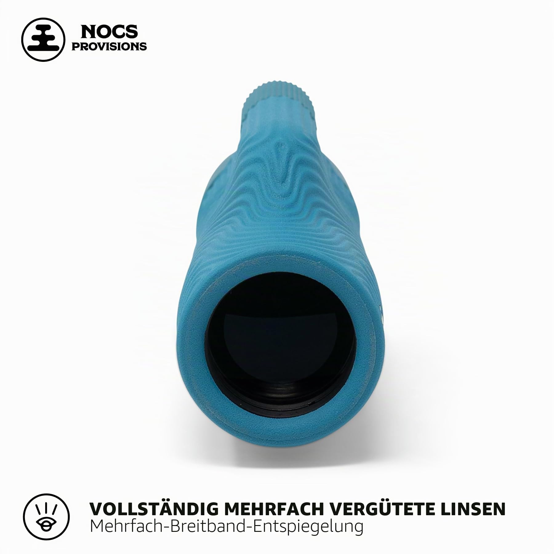 Nocs Provisions Field Tube 10x32 Wasserdichtes Monokular, 10X Vergrößerung Teleskop, Bak4 Prisma, Breites Sichtfeld für Vogelbeobachtung, Rucksackreisen & Wildtierbeobachtung - Korsisches Blau