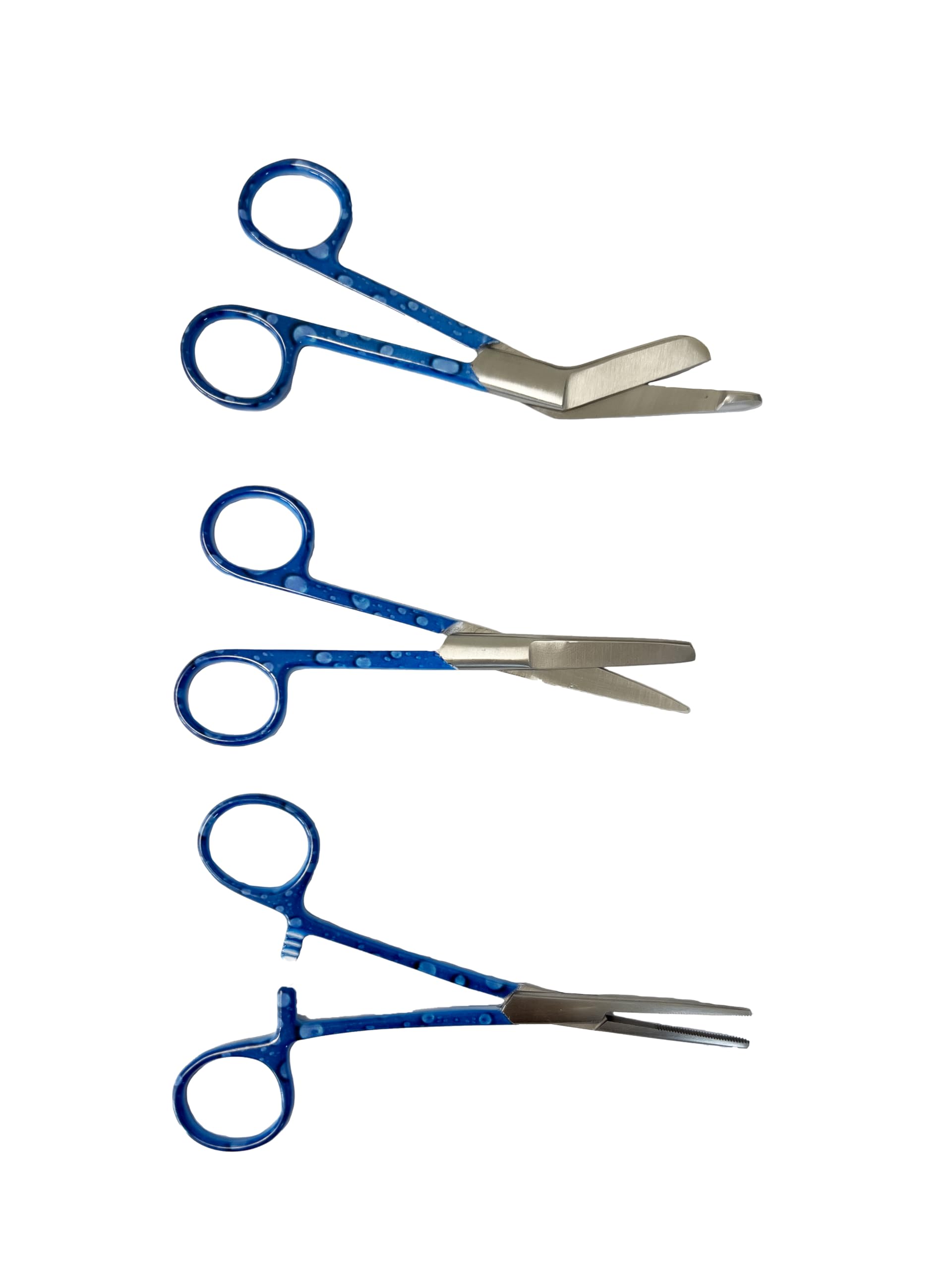 Krankenschwester scheren set MIT GRAVUR – Verbandschere – Scheren set – erste-hilfe-schere – pflegekraft geschenk – pflegeschere - bandagenschere - Geschenk Krankenschwestern (Blue Water)