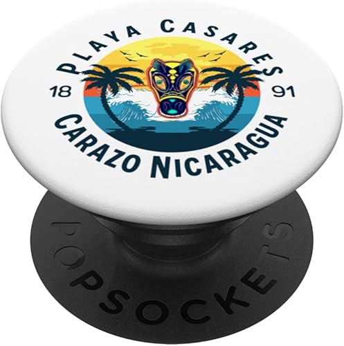 Playa Casares Beach Carazo Nicaragua La Cuna Del Gueguense PopSockets Swappable PopGrip