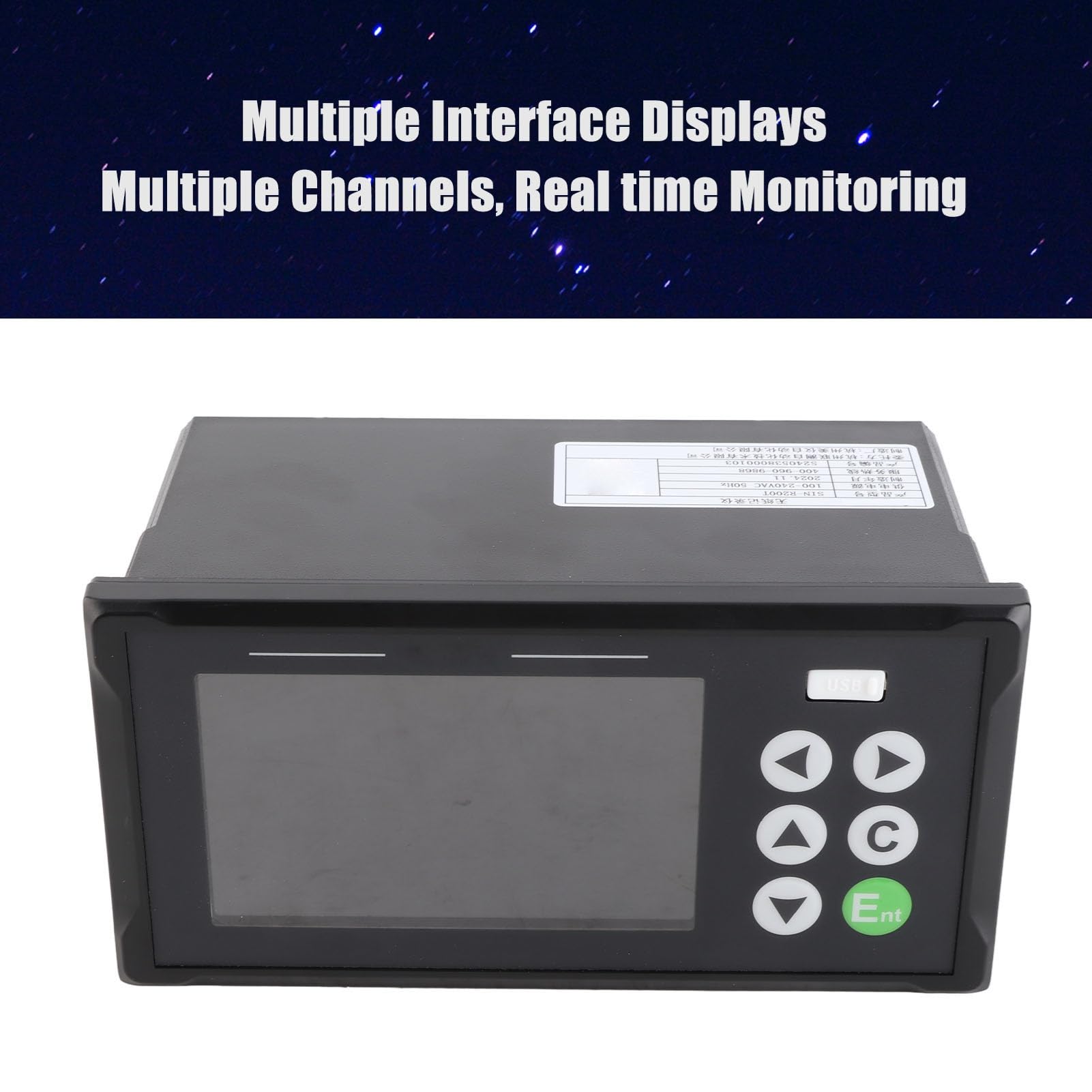 Logger de Datos de Temperatura Digital, Grabadora USB de Múltiples Canales con Gráfico de Curva de Pantalla LCD e Informes para el Monitoreo de la Humedad de la Temperatura