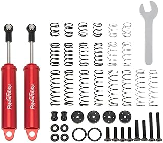 Powerhobby 100mm Promatics Two Stage Internal Spring Shocks (2) Red Fits 1/10 Crawler