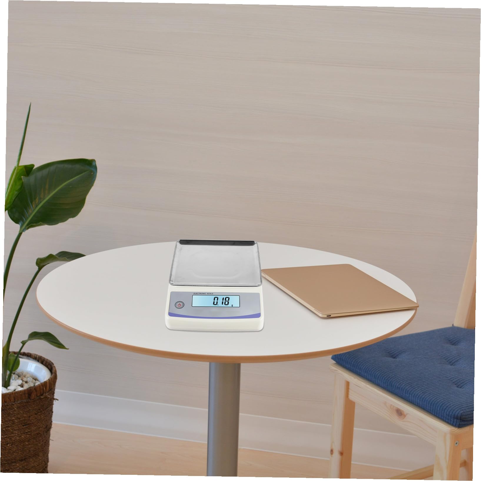TOYANDONA Wägeschale aus Rostfreiem Edelstahl Präzise Digitale Waagenschale mit Rechteckiger Form und Vier Füßen Universalzubehör für 30kg Waagen im Modernen Design