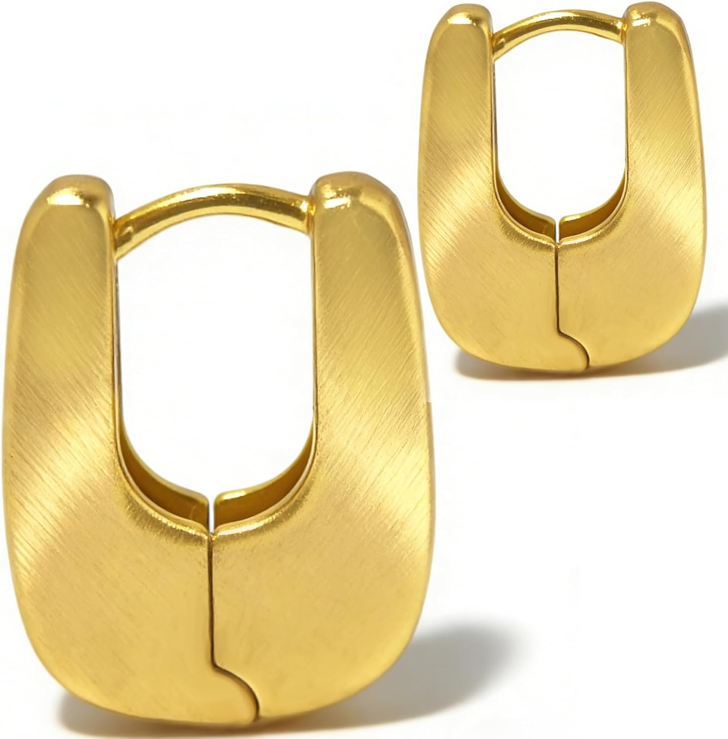 Gold Earrings for Women Trendy, Chunky Gold Huggie Stud Hoop Hypoallergenic Earrings, Jewelry Gifts for Best Friend, Valentines Day Gifts for Her