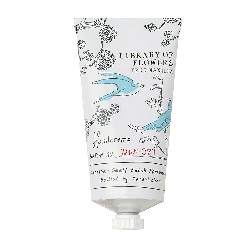 Library of Flowers Creme para as Mãos com Fragrância de Baunilha Escura, 136 g