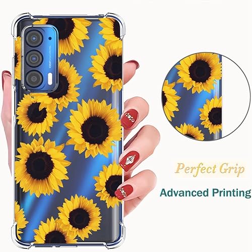 Miniatura 6 de Funda para Moto Edge 2021Moto Edge 5G UWMoto XT2141DL Funda transparente para niñas y mujeres, TPU suave a prueba de golpes, funda protectora