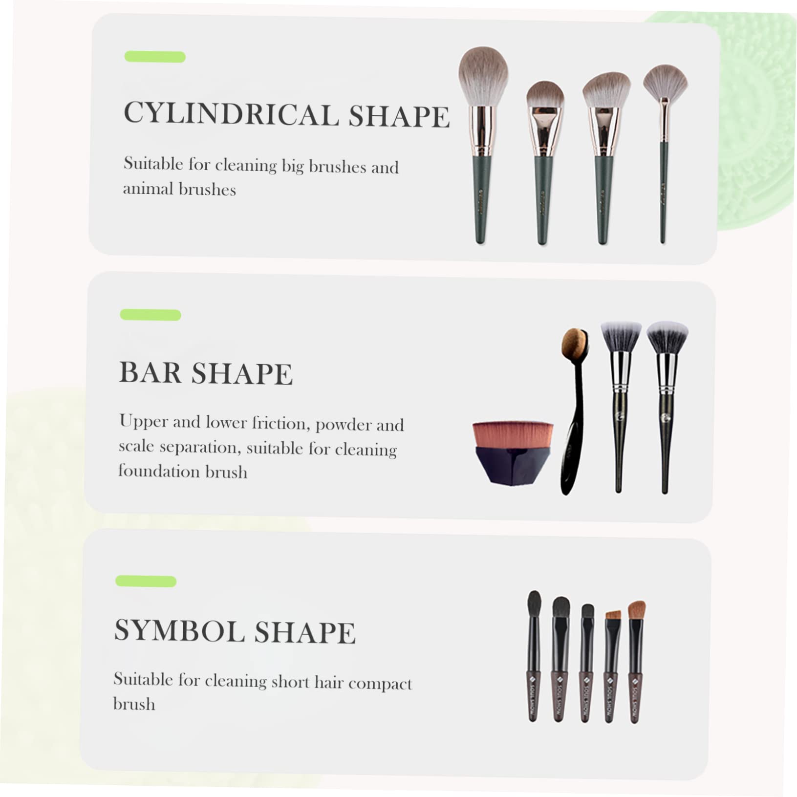 MAGICLULU 15 Stk Make-up-Pinselbecher Reinigungspad für Make-up-Pinsel Make-up-Pinsel-Waschbecher-Set Reinigungsmatte für Make-up-Pinsel Make-up- Make-up Pinsel Wäscher bilden Bürste