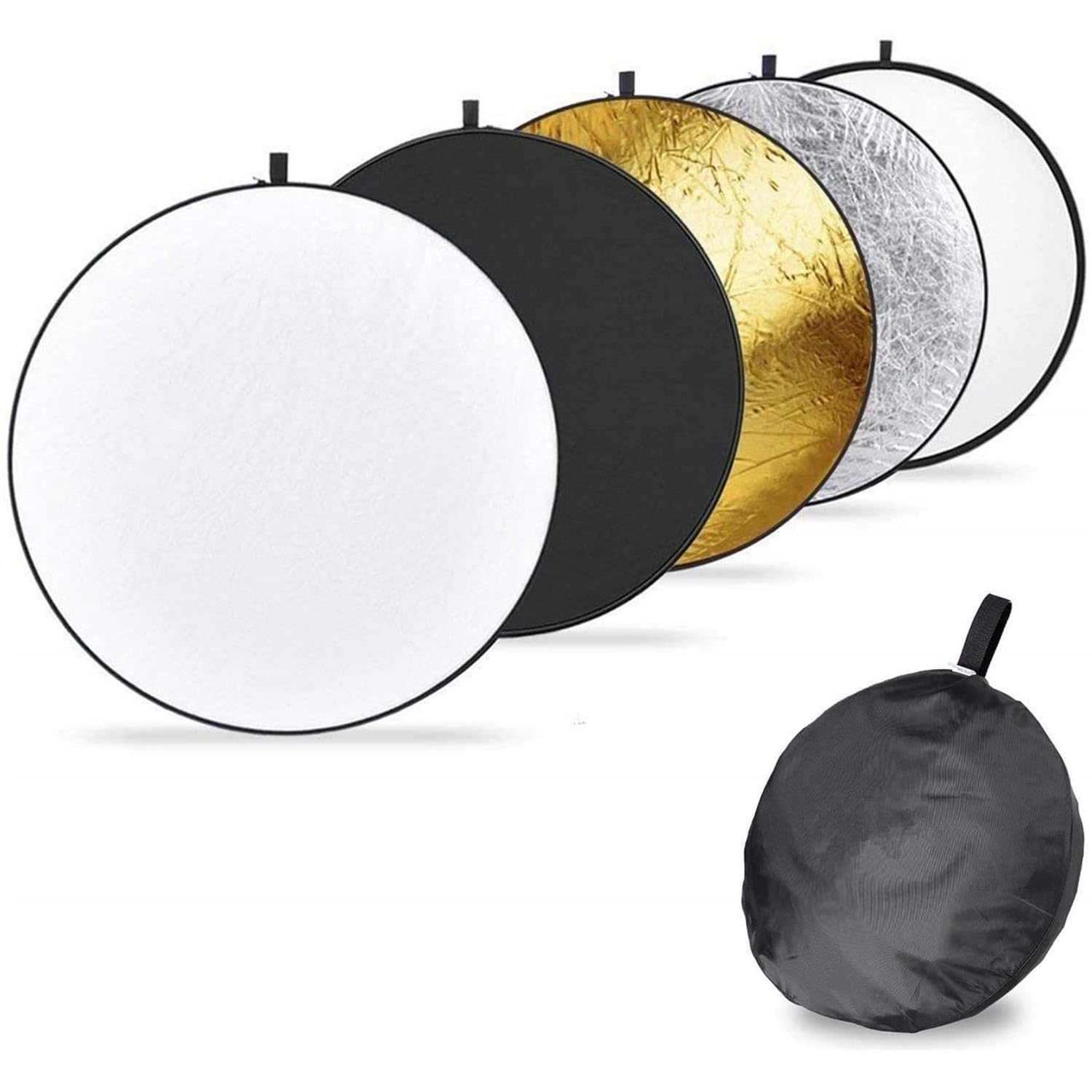 eWINNER 5-in-1 Portable Oval Collapsible Photography Light Ellipse Reflector (110cm)