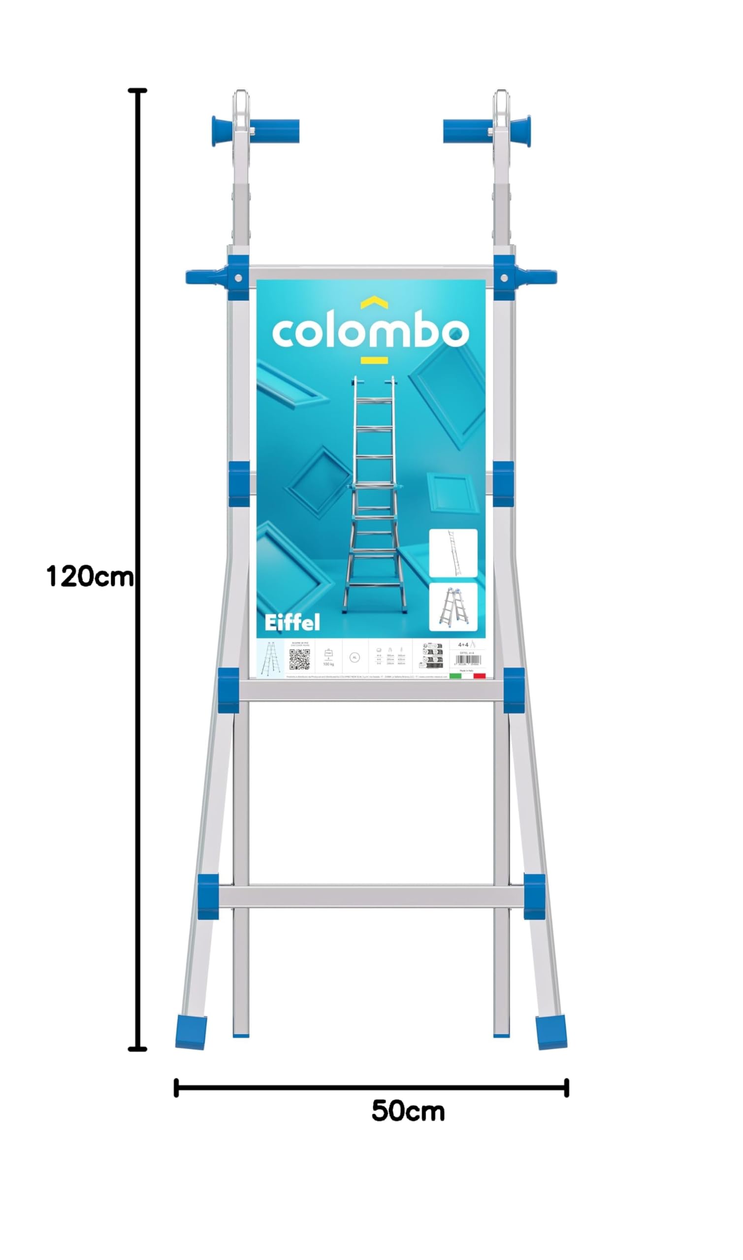 Colombo Scala telescopica in alluminio EIFFEL 4+4