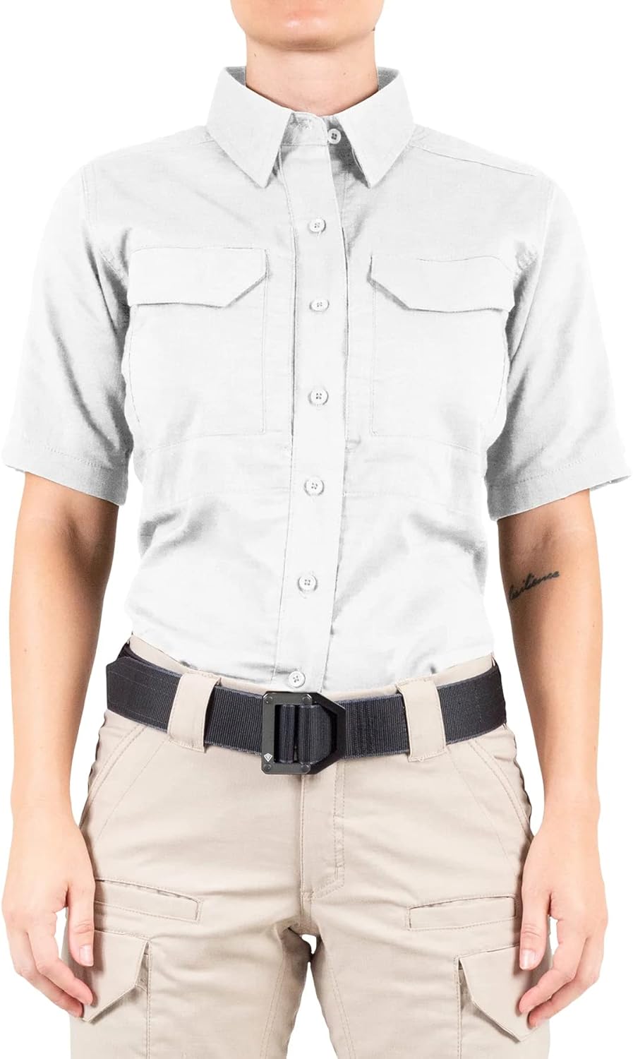 First Tactical 122007-010-XL Women's V2 Tactical S/S Shrt White XL