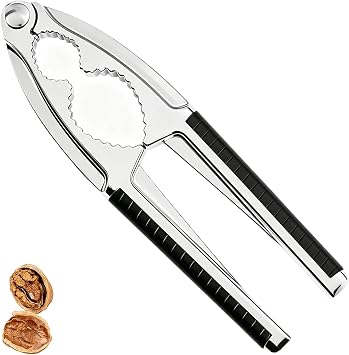 Kunovo Nutcracker for Nuts,Nut Cracker Tool for Walnut,Pecan,Macadamias,Hazelnuts, Almonds, Lobster,Crab Black