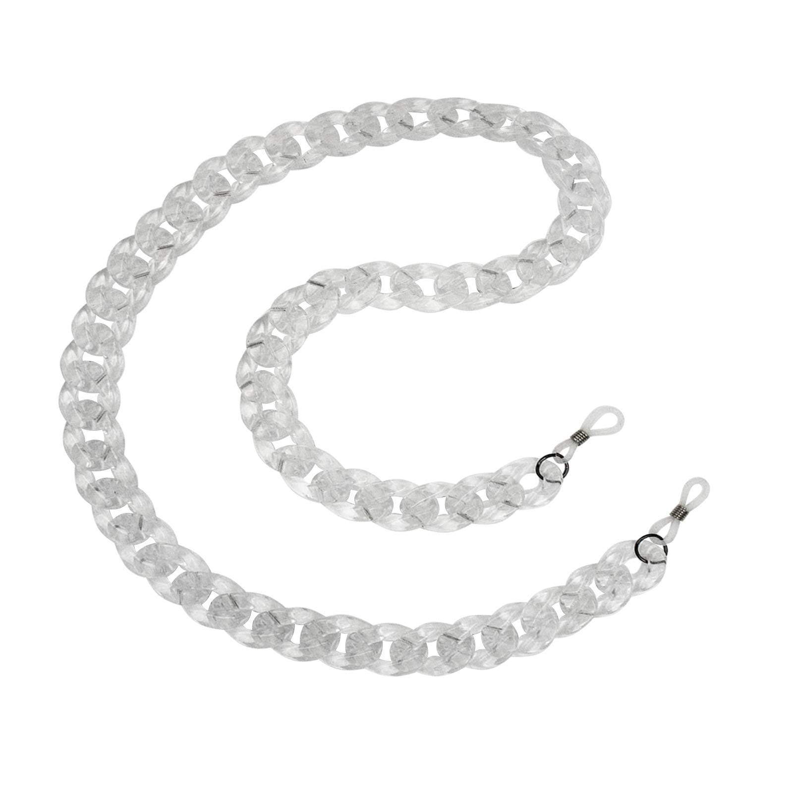 TBOC Cadena Gafas de Sol y Lectura - Collar Elegante de Moda con Eslabones Anchos Cinta para Colgar del Cuello Correa con Enganches Ajustables de Silicona para las Patillas Colgante para Mujer