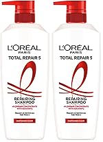 L’Oreal Paris Total Repair 5 Shampoo, For Repairing 5 Signs Of Damaged Hair, With Keratin Xs | 800Ml (Pack of 2)