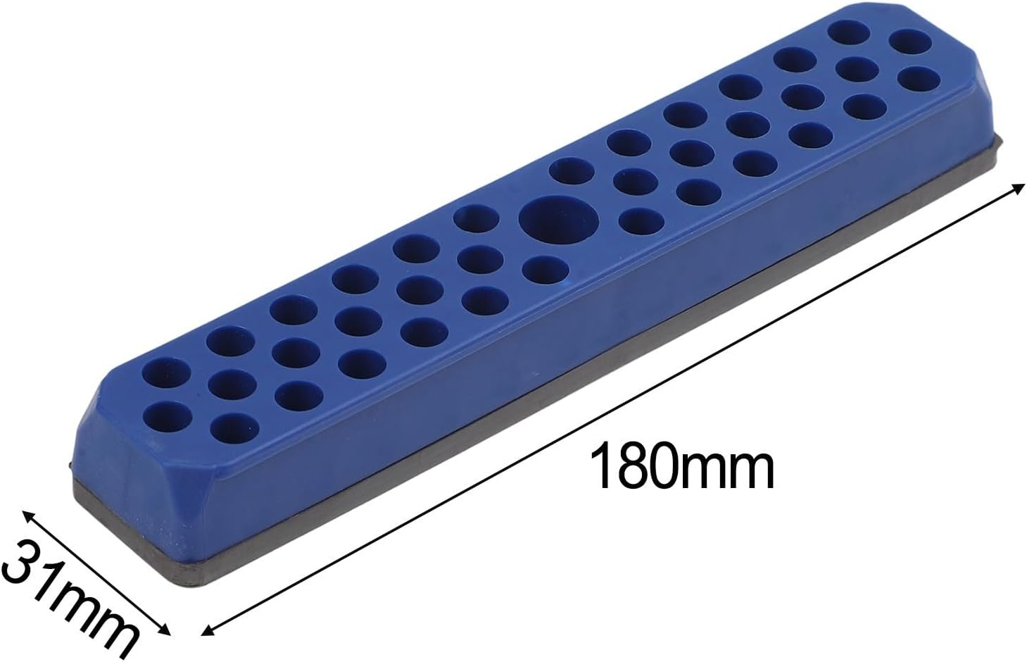 Hex Bit Holder Set 2pcs 43 Holes Organizer For 1/4 Inch Screwdriver Bits Strong Plastic Base Open Design Toolbox Storage Solution(F)