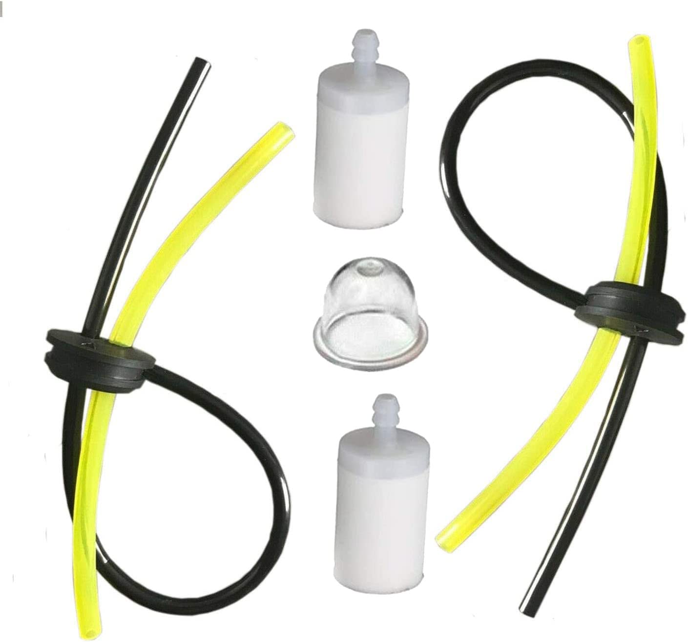 BEIYIPARTS 2 Fuel Line Kit Primer Bulb for RedMax Red Max EB4300 EB4401 EBZ4800 EBZ4800RH EB6200 EBZ5000 EBZ5000Q EBZ5000RH Leaf Blower