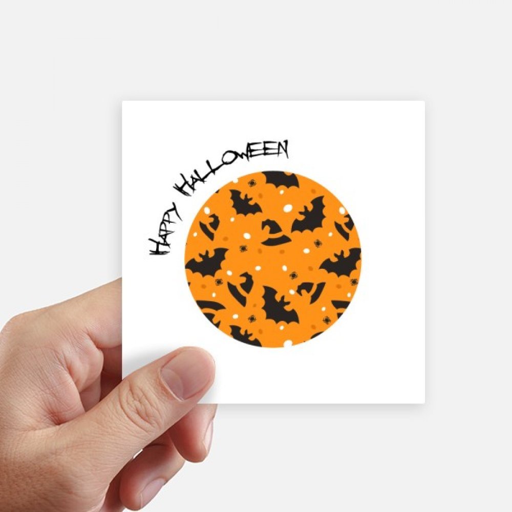 Autocollant carré Halloween amovible pour masquer les rayures de valise et décorer un ordinateur