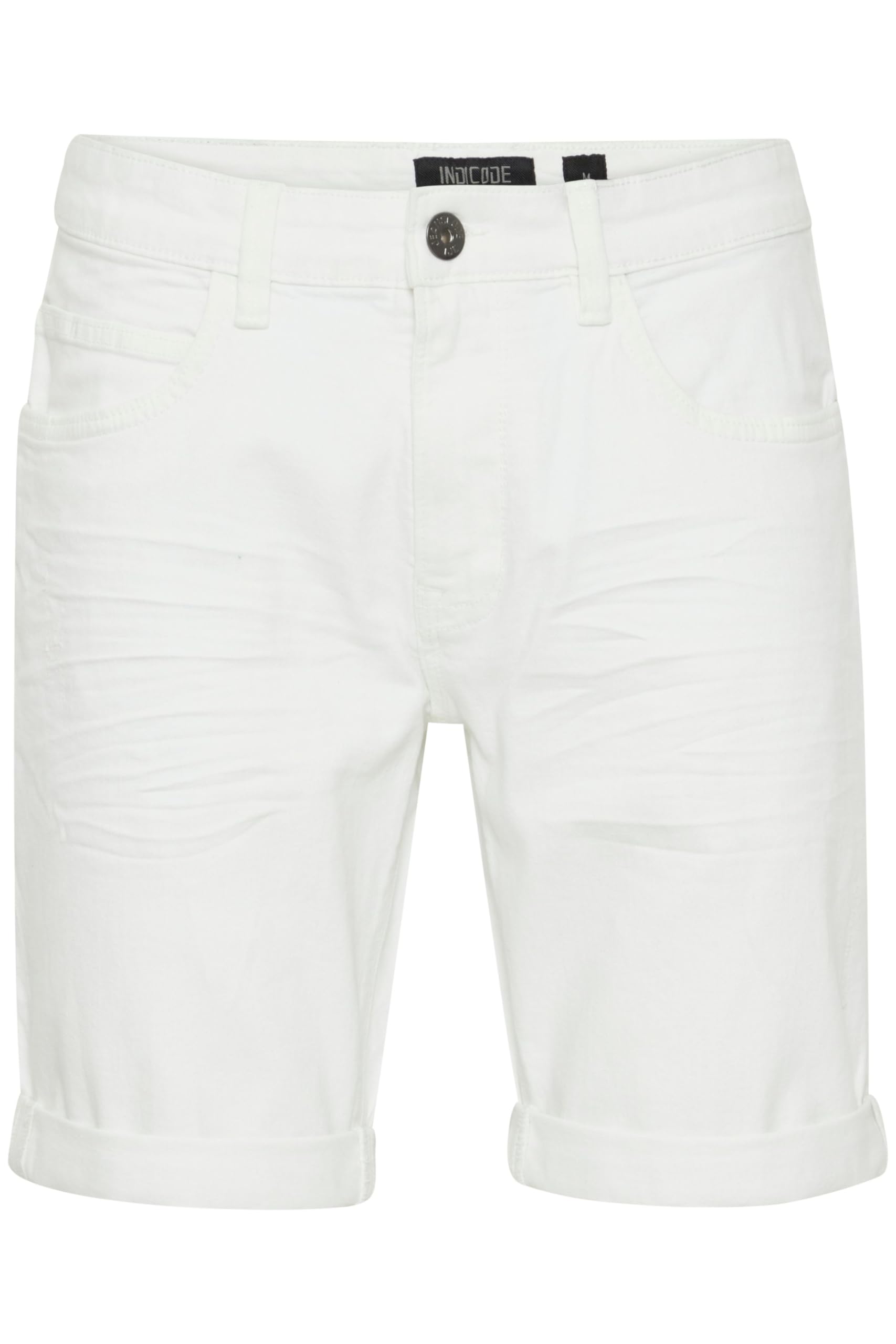 Indicode IDQuentin Herren Jeans Shorts Kurze Denim Hose im Stretch Eingriffstaschen Destroyed-Optik Baumwollmischung Regular fit