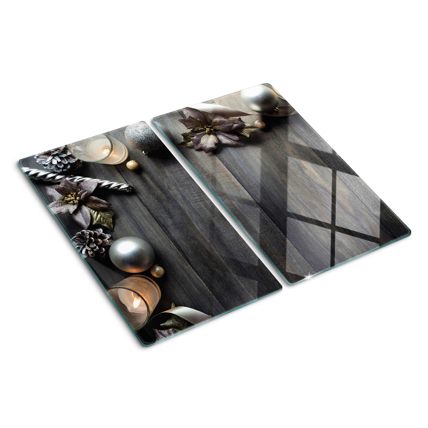 Planche à découper en verre moderne 2x30x52 cm antidérapante et décorative