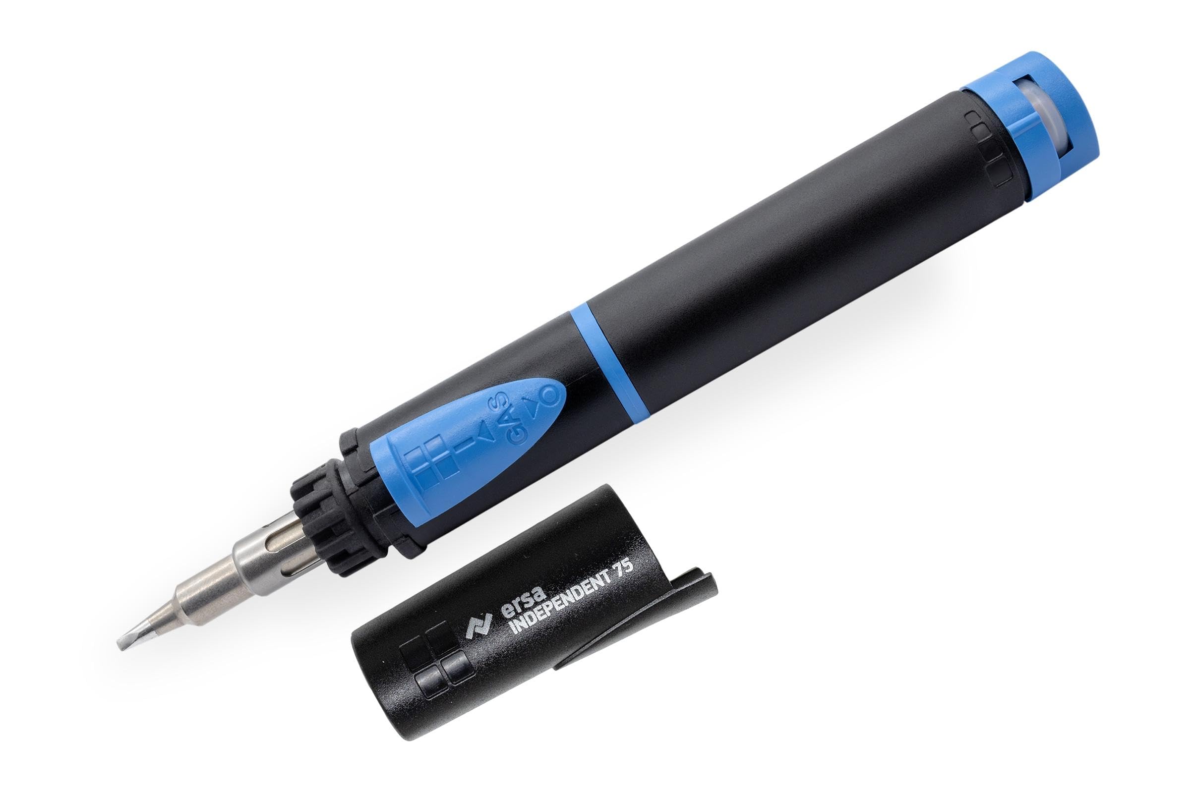 ERSA Independent 0G070KN Gaslötkolben – 75 W, 580 °C, Piezo-Zündung, 2,4 mm Meißelspitze (mobiler Betrieb)