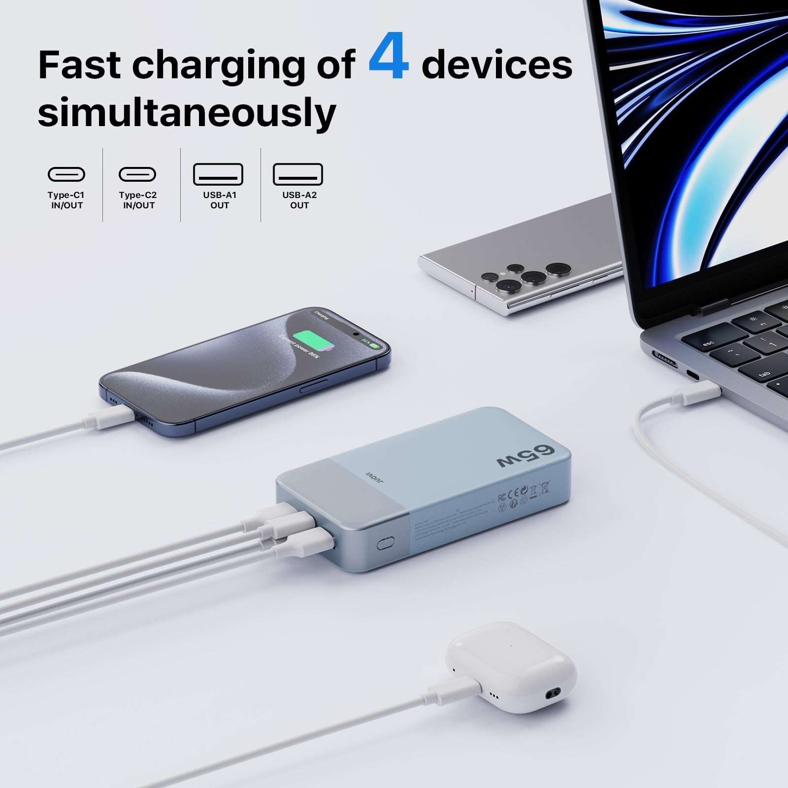 JUOVI 65W Portable Charger for Laptop Power Bank 20000mAh Product Image 6