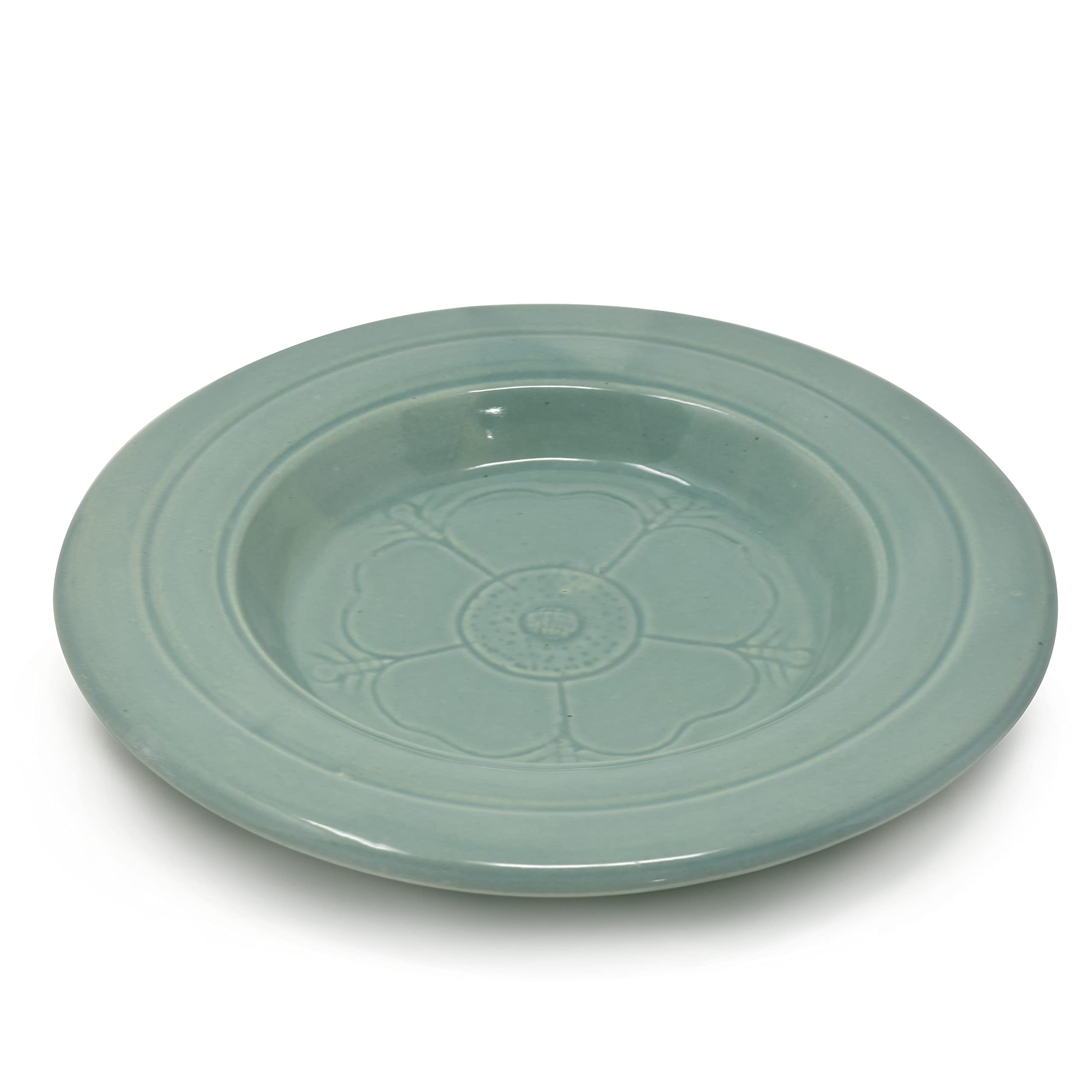 The Himalayan Goods Company Ceramic Pasta Plate or Platter, Green