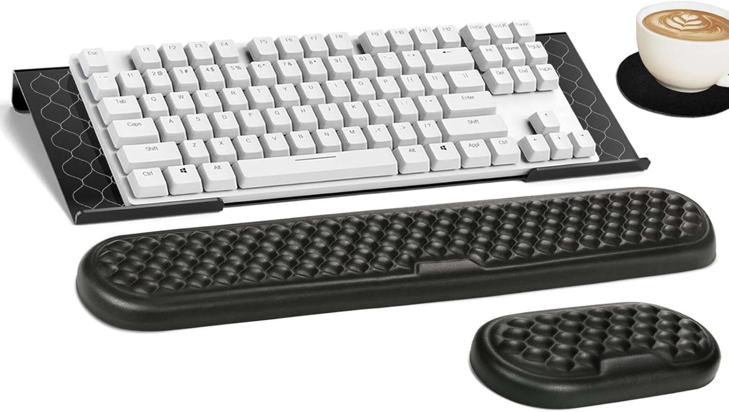 EYROZILL Keyboard Holder with Wrist Support, 4 in 1