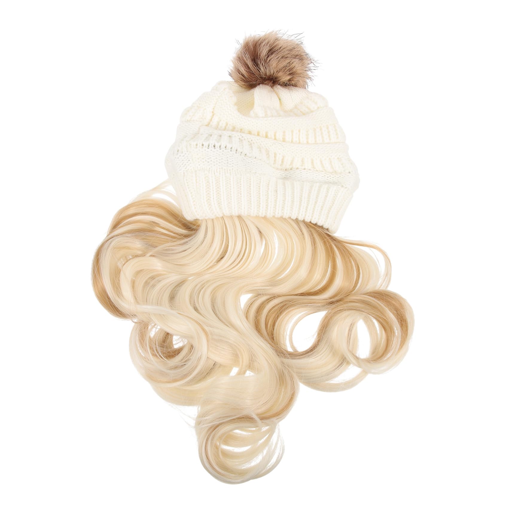 Bonnet postiche cheveux ondulés amovible pour masquer la perte de cheveux - 8