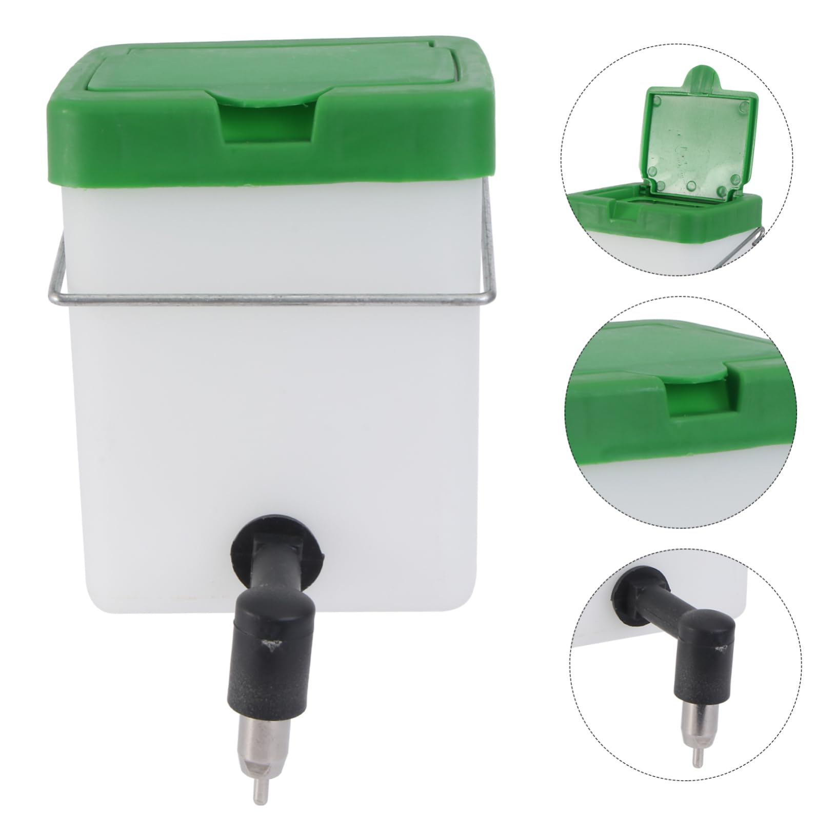 INOOMP 3pezzi Distributore Automatico Per Conigli Bottiglia Per Animali Domestici Facile Da Installare e Pratica Adatta Per Ciotole e Box Per Del Coperchio
