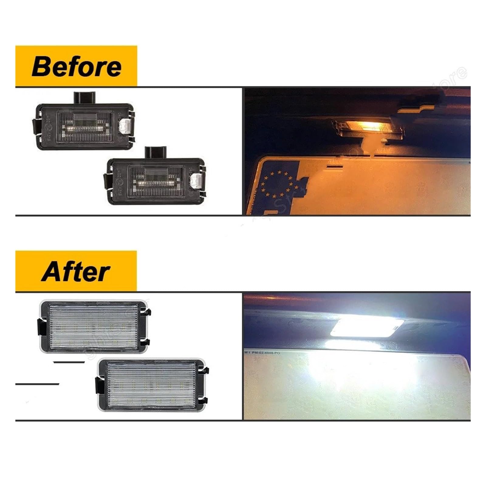 Luces Matrícula Coche Para Seat Para LeónPara Matrícula Para Faro Para Ibiza 6L Para Altea Para Arosa 5P Lámparas De 2 Piezas Luz