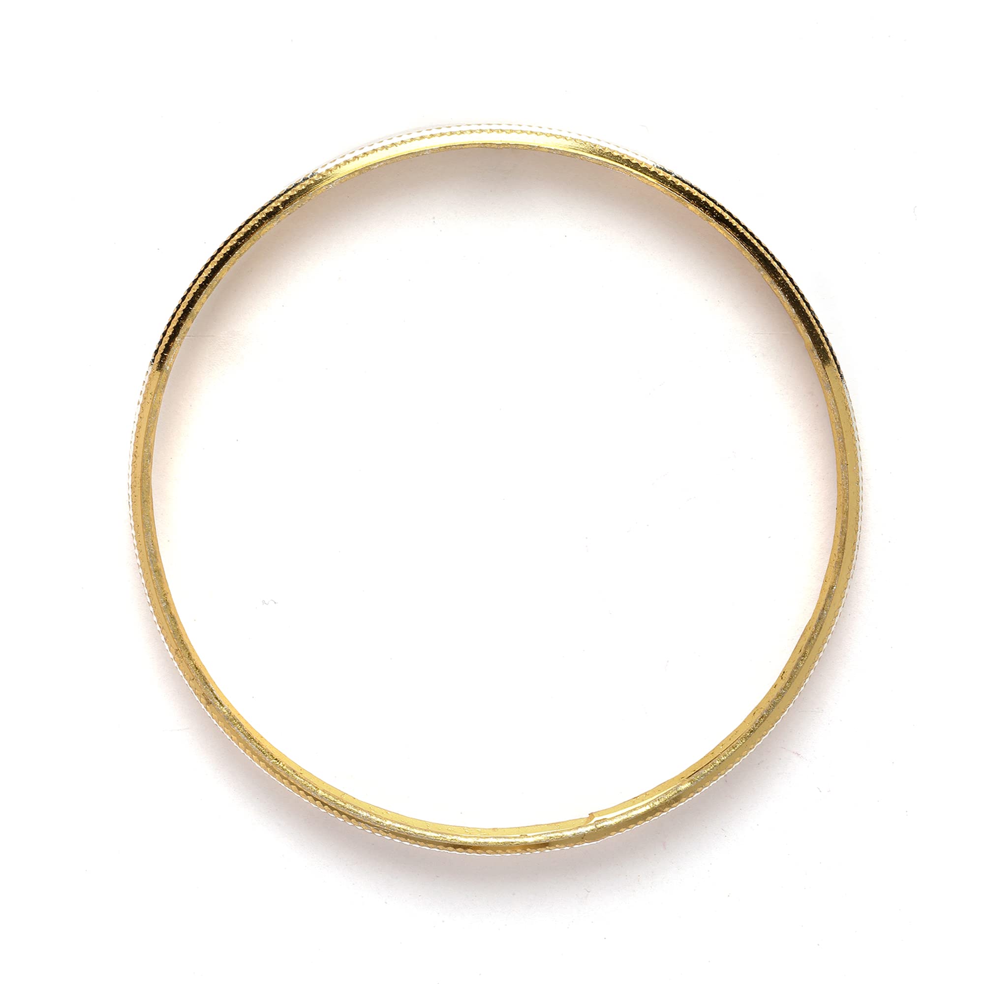 Set of 4 Silver Line 2.4 Plated Dual Toned Classic Bangles