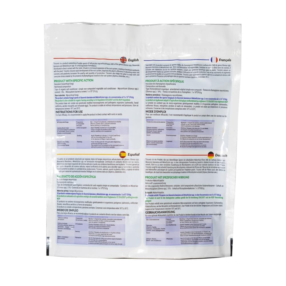 Nutrigenera - Tricomic - Inoculum champignons mycorhiziens : stimule l'expansion des racines - Protège contre les insectes nuisibles - 2 kg