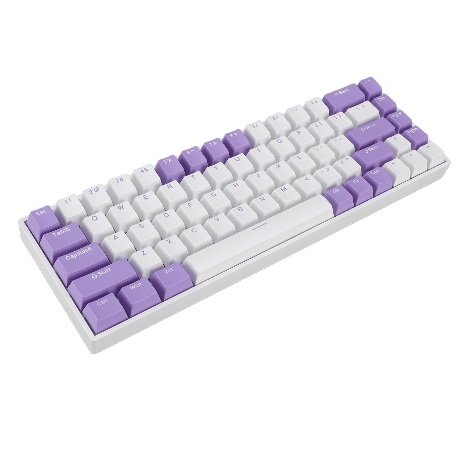 Acouto Teclado Mecánico con Interruptor Rojo de 68 Teclas RGB 60 por Ciento USB C Teclado para Juegos con Cable para PC con Puerto USB El con Cable un 68 Teclas Mecánico60 por Ciento